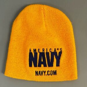 Navy Winter Beanie Official US Navy Yellow Rare Warm Hat